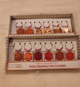 NWT! 2- Wine Glass Charms